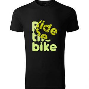 Férfi póló "Ride the bike" mintával