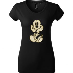 Női póló "Mickey törökülésben" mintával