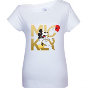 Női póló "Mickey hiányos öltözetben" mintával